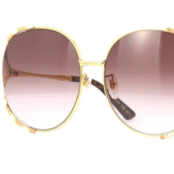 GUCCI 64mm GG0595S Gradient Oversize Round Sunglasses - Picture 7 of 15